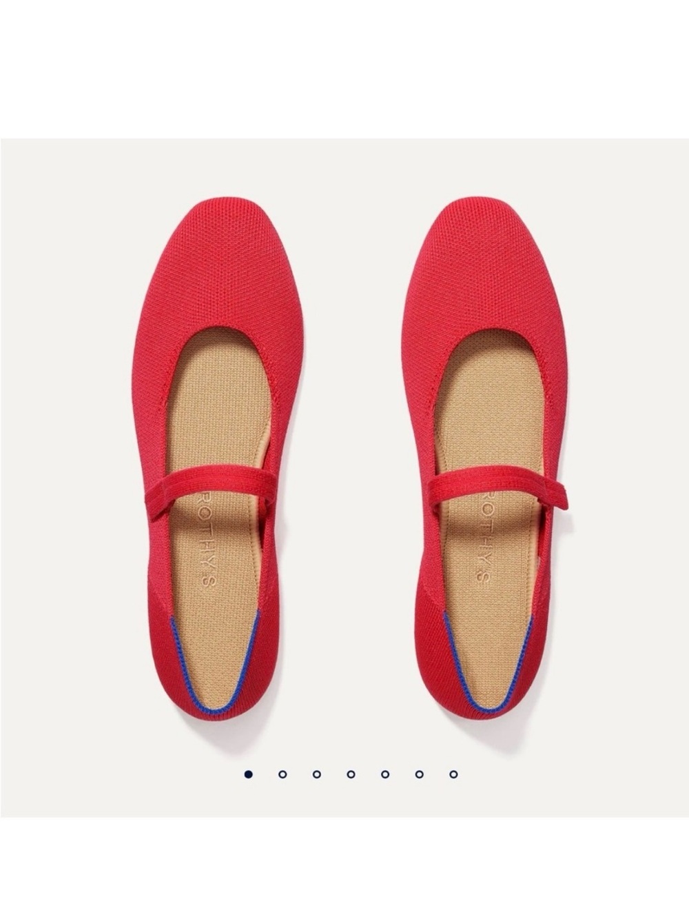 Rothy's Red Mary Jane Flats Size 7.5